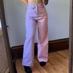Pastel color blocking jeans